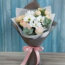 Букет цветов из:  Хризантемы и Розы в Бородино