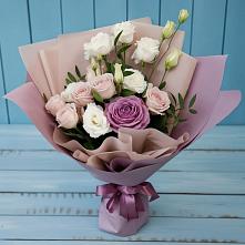 Букет цветов из:  Розы и Лизиантусы в Бородино