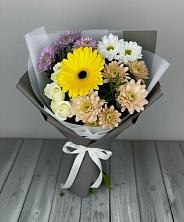 Букет цветов из:  Розы, Герберы и Хризантемы в Бородино