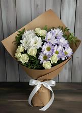 Букет цветов из:  Хризантемы и Розы в Бородино