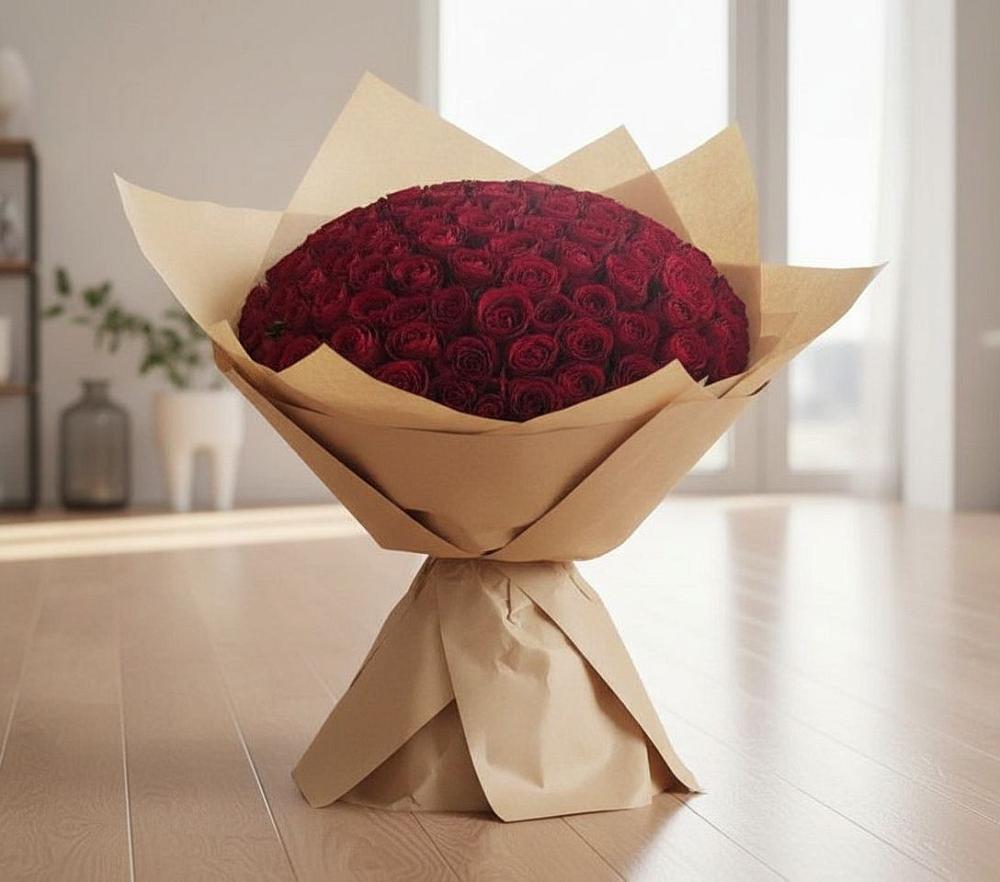 Букет 101 Красная роза в Бородино