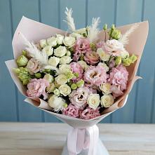 Букет цветов из:  Альстромерии и Розы в Бородино